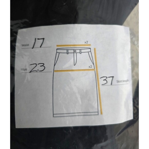 Everlane (Defect) The Easy Button Front Skirt Large Black Midi Skirt Side Slits - Picture 3 of 12